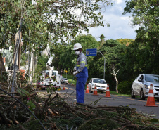 Secretário nacional de Defesa Civil percorre municípios do Paraná mais afetados por temporal. Foto: Copel