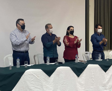O secretário de Estado da Saúde, Beto Preto, destacou a parceria do Governo do Estado com os municípios, principalmente no enfrentamento à Covid-19, em reunião realizada nesta quarta-feira (27) com a Associação dos Municípios dos Campos Gerais (AMCG) em Arapoti. -  Curitibs, 27/10/2021 - Foto: Andressa Desyreé/SESA