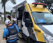 A Receita Estadual do Paraná promoveu nesta quinta-feira (28) a operação volante para fiscalizar o recolhimento do Imposto sobre Propriedade de Veículos Automotores (IPVA) em Ponta Grossa e região. A ação aconteceu na região central da cidade. - Curitiba, 28/10/2021 - Foto: SEFA