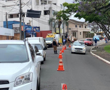 A Receita Estadual do Paraná promoveu nesta quinta-feira (28) a operação volante para fiscalizar o recolhimento do Imposto sobre Propriedade de Veículos Automotores (IPVA) em Ponta Grossa e região. A ação aconteceu na região central da cidade. - Curitiba, 28/10/2021 - Foto: SEFA