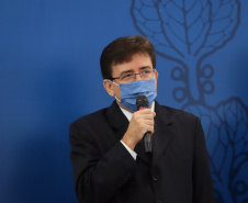 O vice governador Darci Piana e o o superintendente da Ciência, Tecnologia e Ensino Superior, Aldo Bona participam, nesta quinta-feira (28), da entrega do 34 Premio Paranaense de Ciencia e Tecnologia,  no Palacio Iguacu.   Curitiba, 28/10/2021 -  Foto: Geraldo Bubniak/AEN