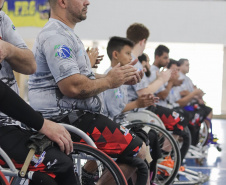 160 cadeiras de rodas foram entregues por meio do Plano 
Paraná Mais Cidades para a prática do paradesporto no Paraná
Foto: Thiago Chas/Paraná Esporte

