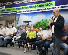 O governador Carlos Massa Ratinho Junior confirmou nesta quinta-feira (04) uma série de investimentos para Cianorte, na Região Noroeste. Foto: Ari Dias/AEN