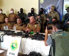 A Polícia Militar frustrou uma tentativa de roubo a duas agências bancárias na cidade de Três Barras do Paraná, no Oeste, na madrugada desta quinta-feira (04). A resposta rápida envolveu uma complexa operação de inteligência que envolveu unidades da região e de Curitiba. - Curitiba, 04/11/2021 - Foto: SESP-PR