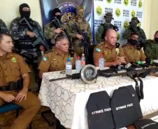 A Polícia Militar frustrou uma tentativa de roubo a duas agências bancárias na cidade de Três Barras do Paraná, no Oeste, na madrugada desta quinta-feira (04). A resposta rápida envolveu uma complexa operação de inteligência que envolveu unidades da região e de Curitiba. - Curitiba, 04/11/2021 - Foto: SESP-PR