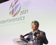Especialistas nacionais e internacionais fomentam técnicas e o uso da tecnologia para a ciência forense na InterForensics 2021 - Foz do Iguaçu, 05/11/2021 - Foto: SESP-PR