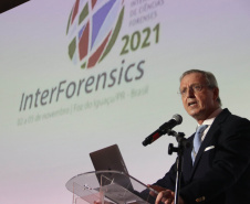 Especialistas nacionais e internacionais fomentam técnicas e o uso da tecnologia para a ciência forense na InterForensics 2021 - Foz do Iguaçu, 05/11/2021 - Foto: SESP-PR