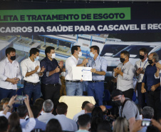 Governador Carlos Massa Ratinho Junior anuncia obras para tornar Cascavel a primeira cidade do Paraná com 100% de saneamento
Foto Gilson Abreu/AEN