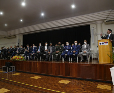 O governador Carlos Massa Ratinho Junior recebeu nesta sexta-feira (5) o título de “Benfeitor do Oeste”. A homenagem é dos prefeitos que integram a Associação dos Municípios do Oeste do Paraná foi conferida durante a 15ª edição do maior evento da imprensa da região, o Prêmio Amop de Jornalismo. 
Foto Gilson abreu/AEN
