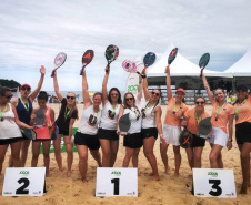 Muita disputa e adrenalina marcaram o final de semana com competições na terra, água e mar, nos Jogos de Aventura e Natureza - Etapa Litoral. No domingo (7) encerraram as competições nas modalidades de bodyboarding, beach tênis, parapente, aquathlon, corrida de aventura e ciclismo. -  Curitiba, 08/11/2021 - Foto: Paraná Esporte