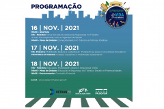 O Projeto Vida no Trânsito do Paraná (PVT-PR), coordenado pelo Departamento de Trânsito do Paraná (Detran-PR) e a Secretaria de Estado da Saúde (SESA), disponibiliza de forma online, nos dias 16, 17 e 18 de novembro, o VI Fórum Estadual do Programa Vida no Trânsito do Paraná.  - Curitiba, 15/11/2021.