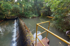 Rio Girau, em Dois Vizinhos, que teve queda acentuada na vazão