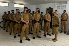 Futuros oficiais da PM fazem estágio operacional no Litoral.