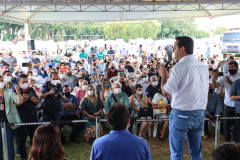 Governador Carlos Massa entrega 63 veículos para a 16ª Regional de Saúde utilizar na Estratégia Saúde da Família. - Apucaraná, 27/01/2022