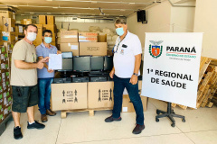 Após perder equipamentos com a chuva, Matinhos recebe dez computadores da Sesa