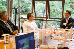 Governador Carlos Massa Ratinho Junior em reunião com presidente do Ibama Eduardo Bim pra tratar do cronograma das audiências publicas da Nova-Ferroeste e parques urbanos - Curitiba, 16/03/2022