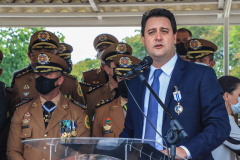 Governador Carlos Massa Ratinho Junior participa da solenidade de 51 anos da Academia Policial Militar do Guatupê - Curitiba, 08/03/2022