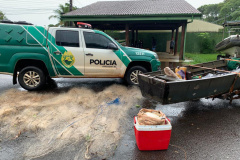 Polícia Ambiental prende seis e aplica R$ 11 mil em multas ao constatar pesca ilegal no Lago Itaipu, no Oeste do estado