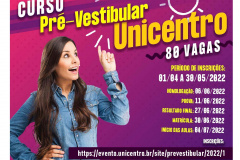 Inscrições abertas para cursinho pré-vestibular Unicentro