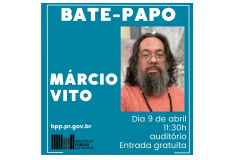 Ator Márcio Vito participa de bate-papo sobre o Barão do Itararé na Biblioteca Pública