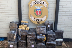 Forças de Segurança, Polícias Civil e Militar, apreendem carregamentos de drogas na região da fronteira - Curitiba, 02/05/2022