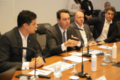Governador Carlos Massa Ratinho Junior em agenda com Ministro da Infraestrutura Marcelo Sampaio. Foto: Ari Dias/AEN.