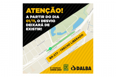 Liberação BR-277 Guarapuava Nova trincheira da BR-277 em Guarapuava terá trecho liberado a partir desta terça 