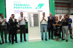 Governador Carlos Massa Ratinho Junior na inauguração do Terminal Portuário da Klabin em Paranaguá