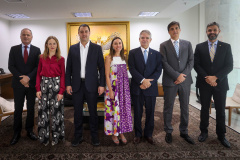 Governador Carlos Massa Ratinho Junior com Procurador Geral do Trabalho Dr José de Lima Ramos Pereira