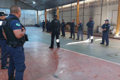 Policiais Penais realizam treinamento teórico e prático para Guardas Patrimoniais de Cascavel