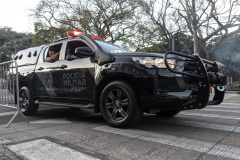 Policiamento reforçado garante segurança durante jogo de futebol em Curitiba
