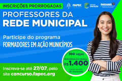  Prorrogadas inscrições para processo seletivo do Formadores em Ação nos Municípios