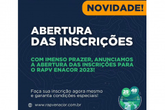 Abertura Enacor/RAPv Começam inscrições para o maior evento de infraestrutura de transportes do país 