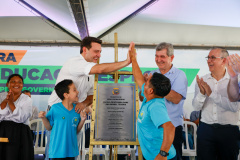 O governador Carlos Massa Ratinho Junior inaugura a Escola de Educação Especial de Nova Laranjeiras, na região Centro-Sul do Paraná. 