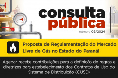 Agepar abre consulta pública sobre as regras para a implementação do Mercado Livre de gás canalizado no Paraná