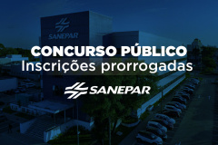 SANEPAR CONCURSO INSCRIÇÕES PRORROGADAS