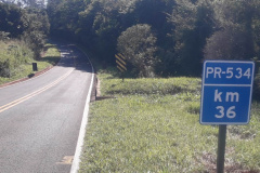 PR-534 Miraselva a Centenário do Sul - proseg Rodovia entre Centenário do Sul e Miraselva recebe serviços de segurança viária 