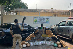 PMPR aprende mais de meia tonelada de maconha em abordagem a veículo