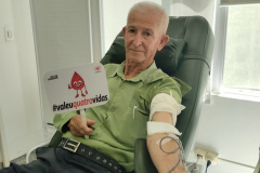 Mario Pereira da Silva, doador de sangue da Unidade de Coleta e Transfusão (UCT) de Cianorte, no Noroeste do Paraná. Ele foi doador por mais de 30 anos e se aposentou desta missão ao completar 70 anos, em outubro.