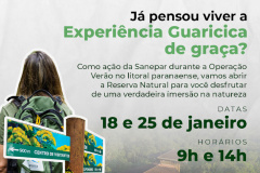 SANEPAR VISITA GRATUITA Reserva Guaricica