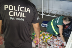 PCPR e Vigilância Sanitária apreendem 161 quilos de carne e prendem responsável em Pontal do Paraná