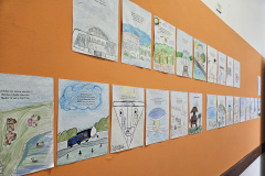 SEEC Estudantes do Centro Juvenil de Artes Plásticas homenageiam Curitiba no aniversário de 332 anos da cidade