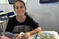 Estudantes do CE Gelvira Corrêa Pacheco avaliam a inclusão de novo alimento no cardápio escolar