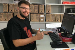 Felipe Stoski, de 27 anos, foi contratado como assistente administrativo em uma agência de comunicação