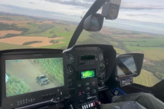 vista do helicóptero da PM