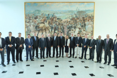 Governador Carlos Massa Ratinho Junior durante a primeira reunião de trabalho com a equipe de secretários de Estado.  -  Curitiba, 02/01/2019  -  Foto: Rodrigo Félix Leal