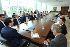 Governador Carlos Massa Ratinho Júnior durante reunião com representantes do setor produtivo de Londrina e região, no Palácio Iguaçu. -  Curitiba, 08/01/2019  -  Foto: Rodrigo Félix Leal