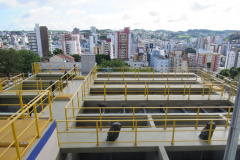 Sanepar investe R$ 40 milhões no abastecimento de Pato Branco. A estação vai tratar 22,8 milhões de litros de água e o sistema vai ter capacidade ampliada para armazenar 13,9 milhões de litros . Na foto, ampliação da estação de tratamento de água vai garantir a produção de 265 litros de água por segundo.    -  Pato Branco, 21/01/2019  -  Foto: Divulgação Sanepar