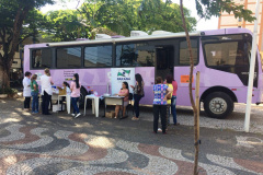 Ônibus Lilás atende mulheres em dez municípios em março.Foto: Divulgação/SEJUF