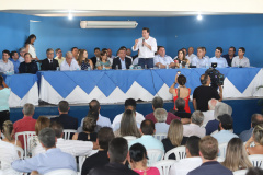 Governador Carlos Massa Ratinho Júnior participa da posse da diretoria da Associação dos Municípios do Norte Pioneiro (Amunorp), em Pinhalão, no Clube Aerp. - Pinhalão 22/02/2019 - Foto: Rodrigo Félix Leal/ANPr